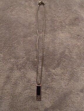 Givenchy G Logo Vintage 1977 Silver Tone Necklace